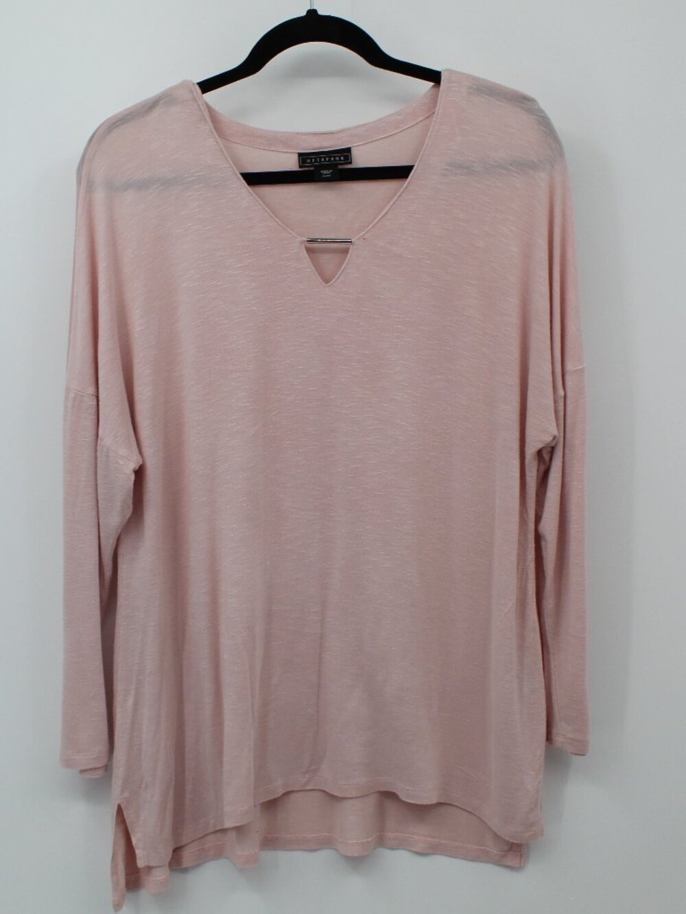METAPHOR PINK LONG SLEEVED TUNIC SZ XL SOFT LIGHTWEIGHT 100% RECYCLED BOTTLES‎